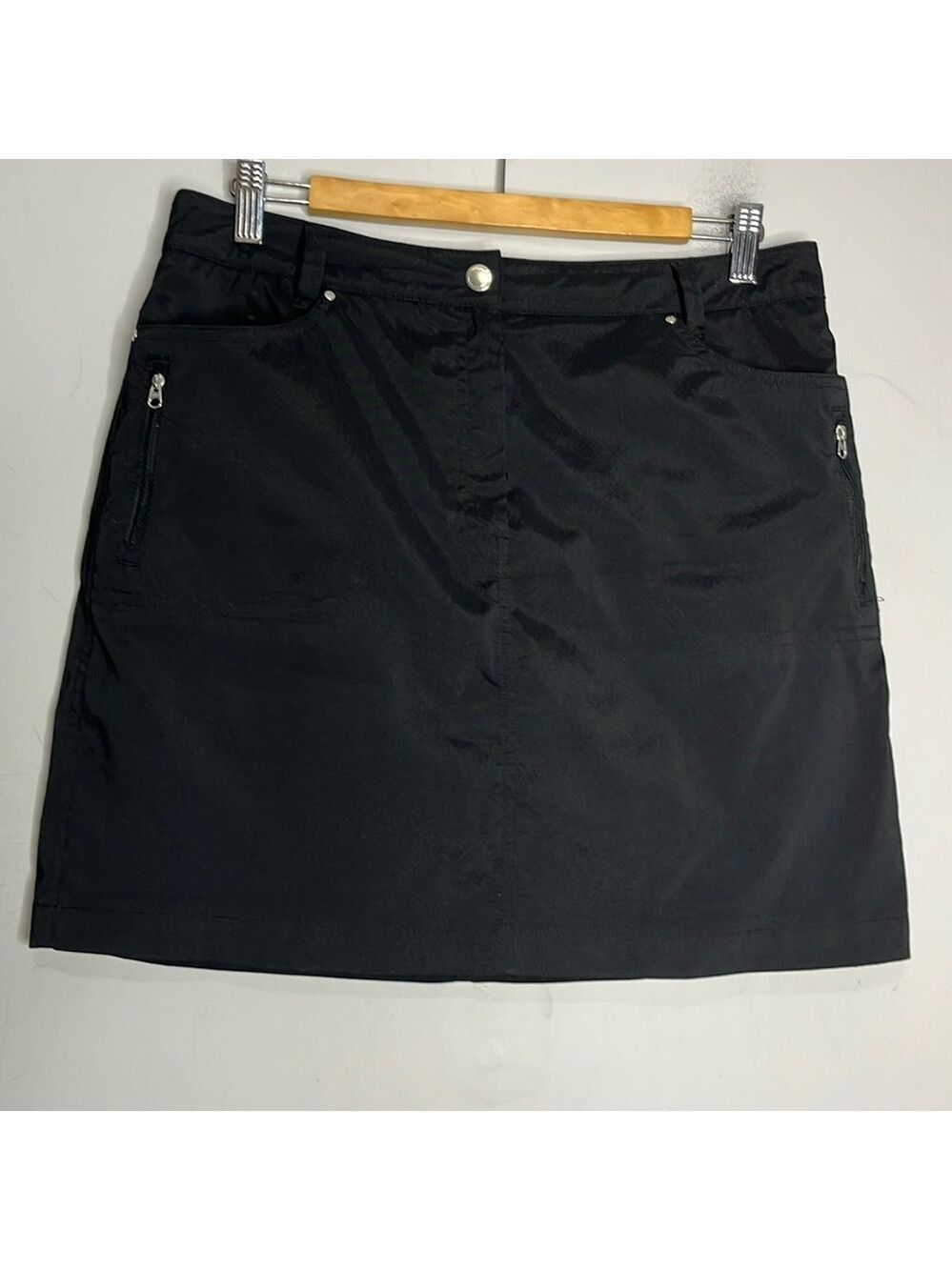 NIVO by Lanctot Black For The Love Of Golf Golf Mini Skort Skirt, size 8